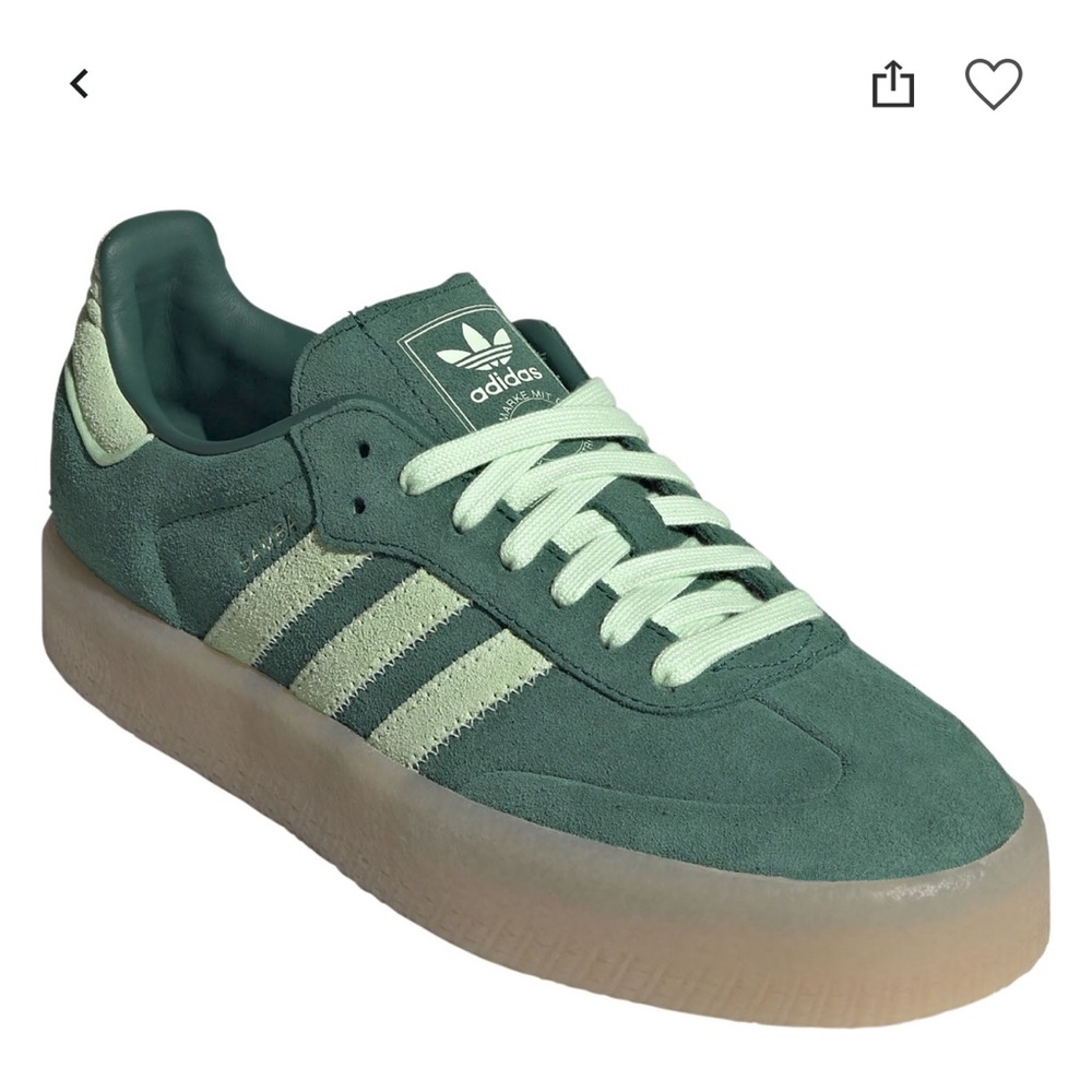 ADIDAS Sambae Sneakers - Green/Gum - Women’s 6.5